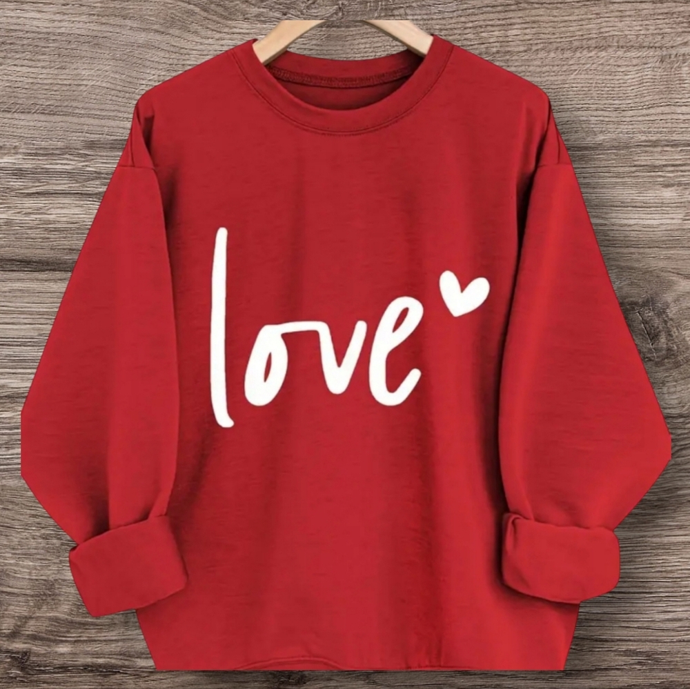 Red Love Sweater Size XL (NWOT)